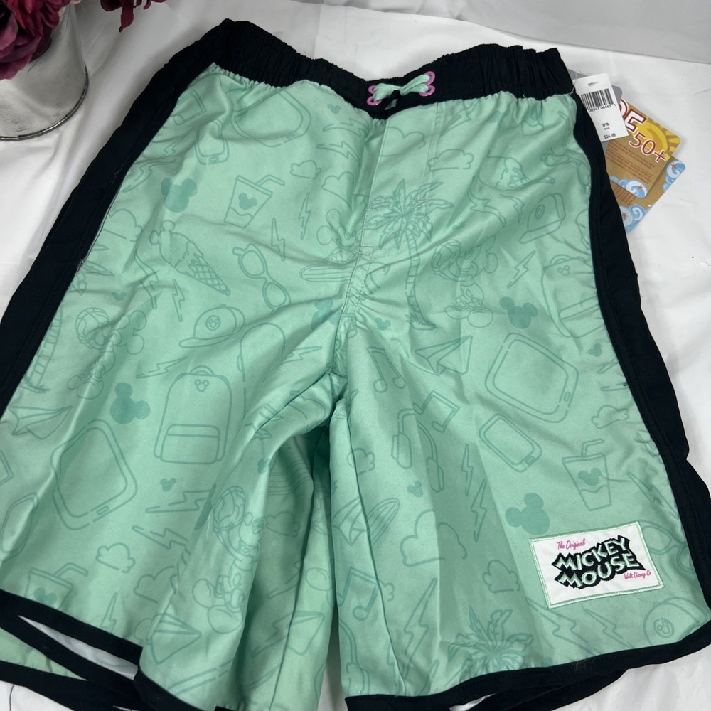DISNEY Store Mickey Mouse Swim Trunks for Boys UPF 50+ NEW WITH TAG (Size‎ 9/10)